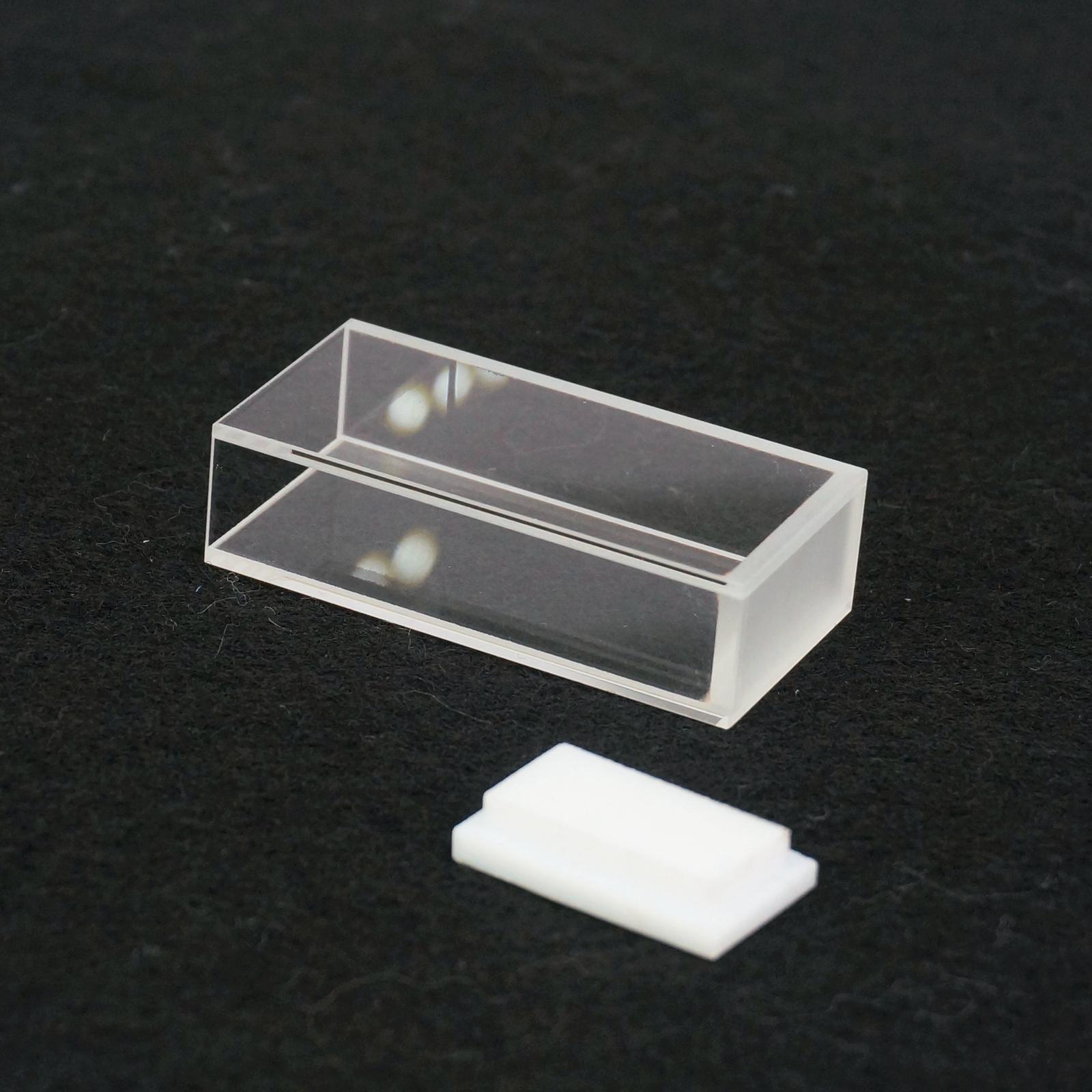 20mm Path Length JGS1 Quartz Cuvette Cell With Telfon Lid For Uv Spectrophotometers