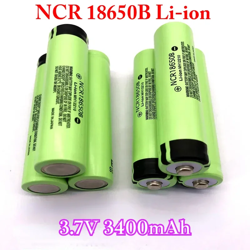 2024 Neue 18650 Batterie ricaricabili 3.7 V 3400mah NCR 18650B Lithium-akku Taschenlampe Batterie spazielle + Spitze
