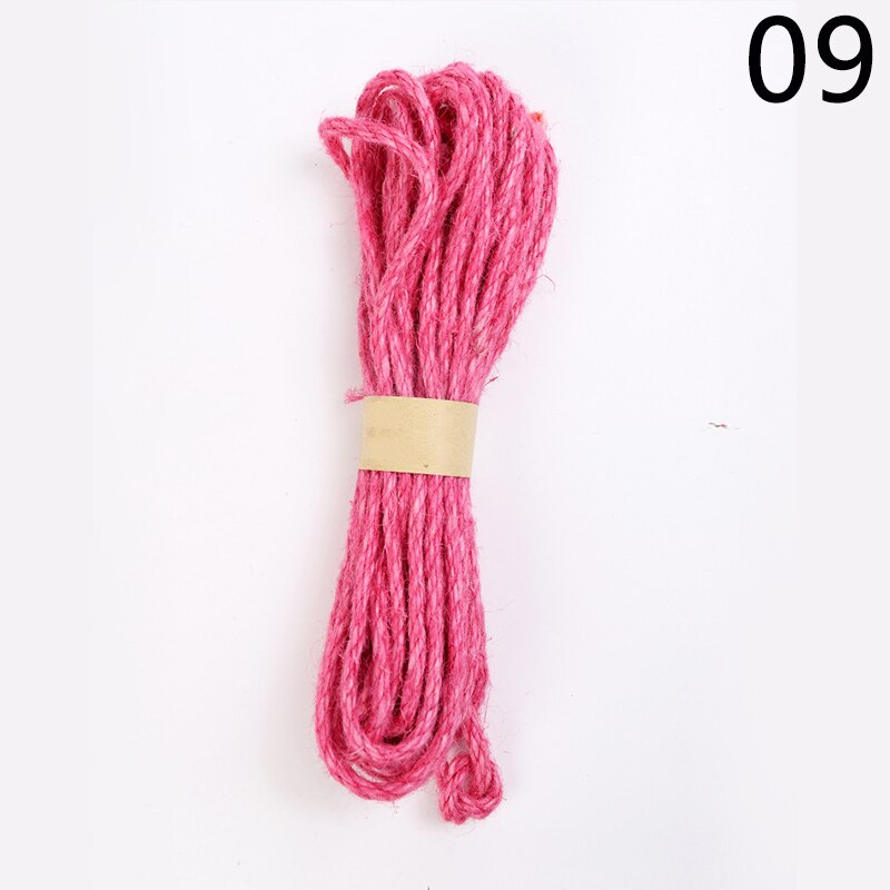 6mm 10meters/roll Burlap Rope Natural Jute Twine Burlap String Linen Rope Wedding Wrapping Cords Thread DIY decoration: 09
