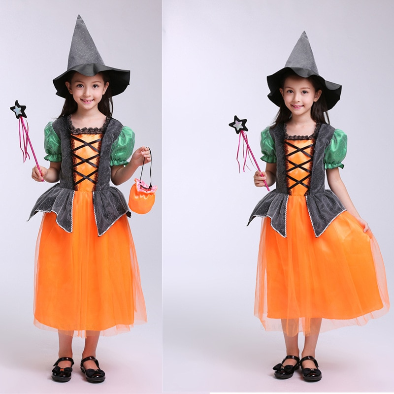 Halloween Kostuum Trend Kinderen Kostuums Jurk Bal Partij Pompoen Heks Prestaties Kleding Leuke Meisje Kleding