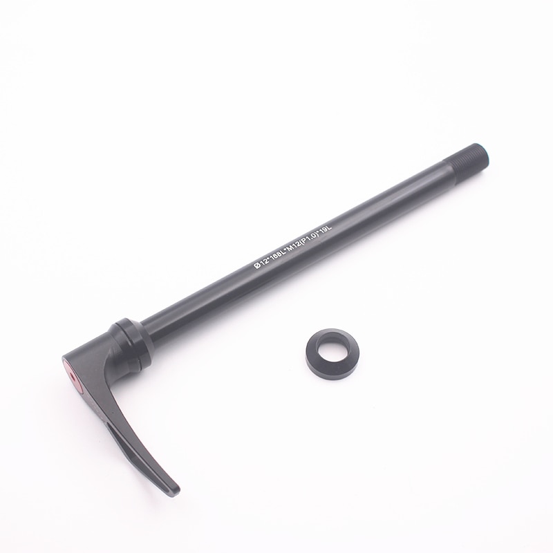 Bicycle Barrel Shaft Quick Release Lever 142*12 Rotating Lock Thru Axle Rear Hub Barrel Shaft QR Rod 168mm Length Cycling Parts