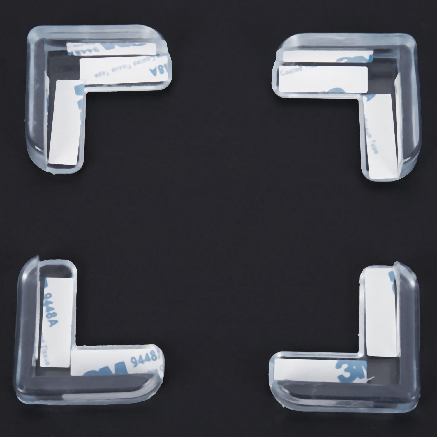 Protector de protección de esquina de escritorio de 4 piezas de plástico suave de seguridad transparente para mesa