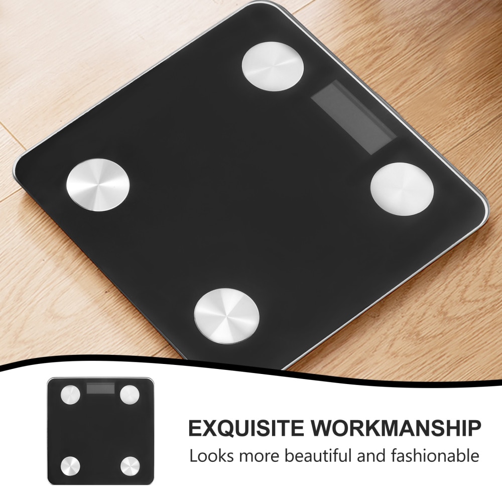 Body Fat Scale Smart Digital Bathroom Wireless Weight Scale Body Composition Analyzer without Battery (Black)