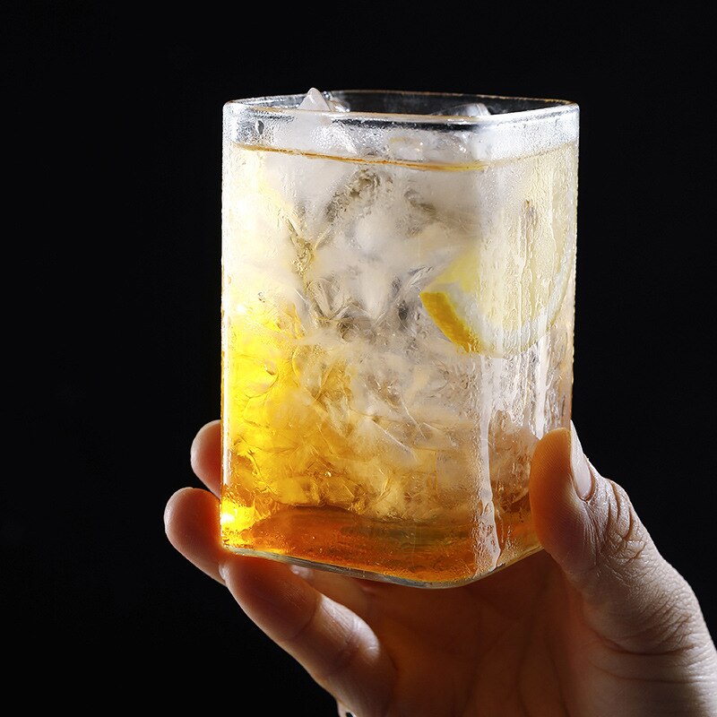 Verre fin carré nordique 250-500ml, style nordique, verres transparents, boisson froide, jus de Cola, café, lait, tasse, fournitures de cuisine de Restaurant