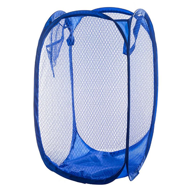 Panier à linge pliable, maille facile à ouvrir, pour dortoir d&#39;université: Blue