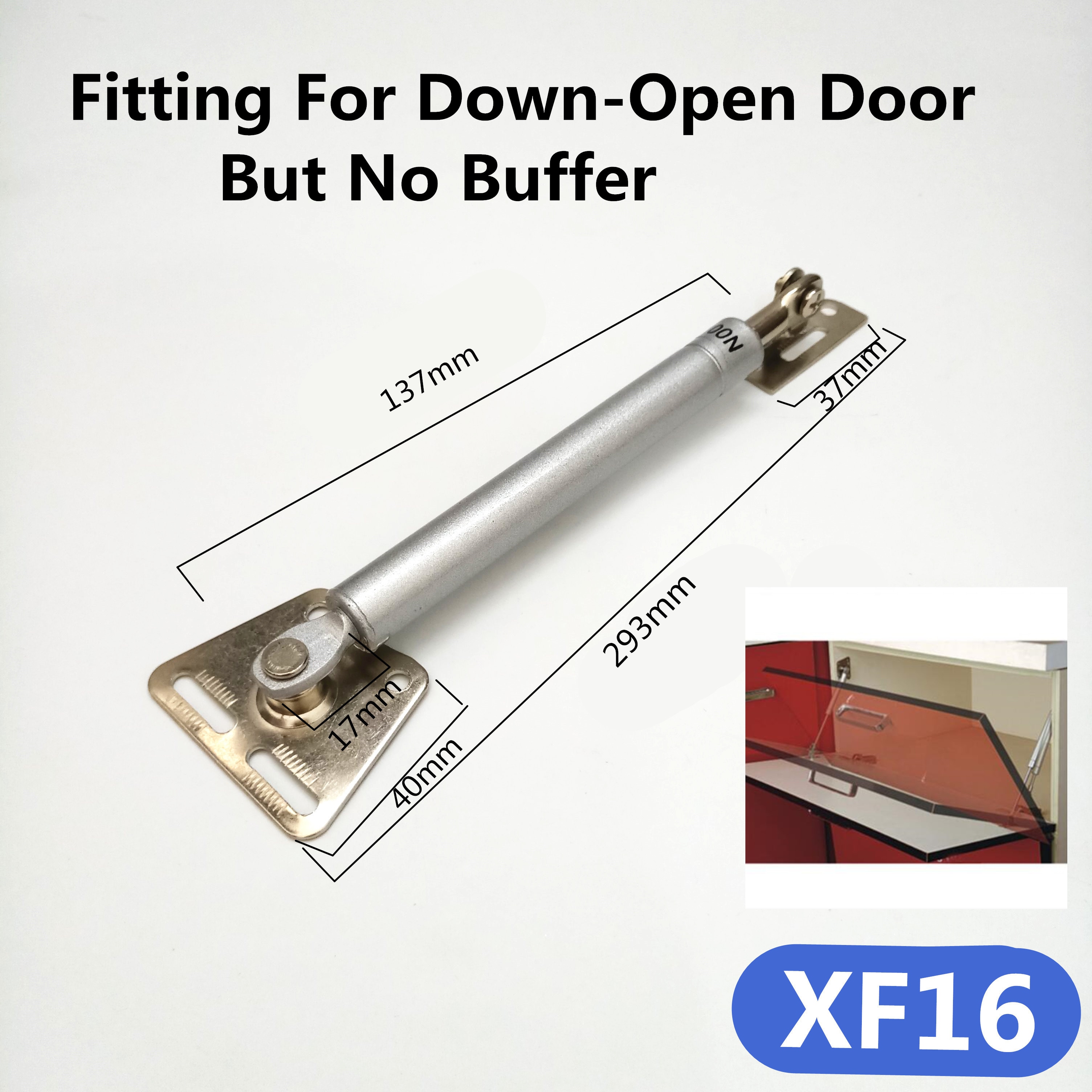 Hydraulic Gas Spring Fitting For Down-Open Cabinet Door But No Buffer Pneumatic Parts For Furniture