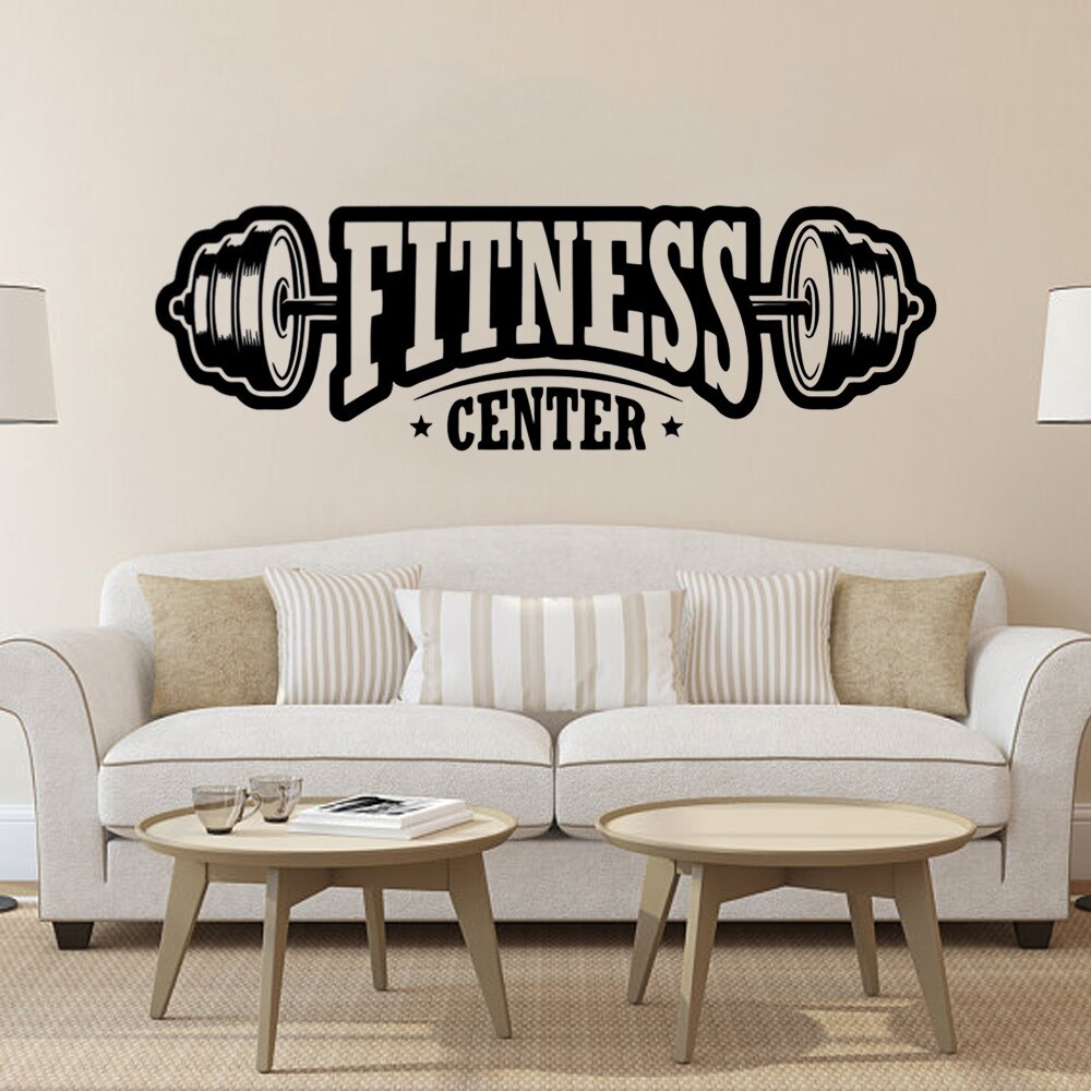 Calcomanía de vinilo para pared de centro de Fitness, pegatina de entrenamiento para gimnasio, estilo de vida saludable, decoración del hogar, murales de arte, calcomanías de pared,