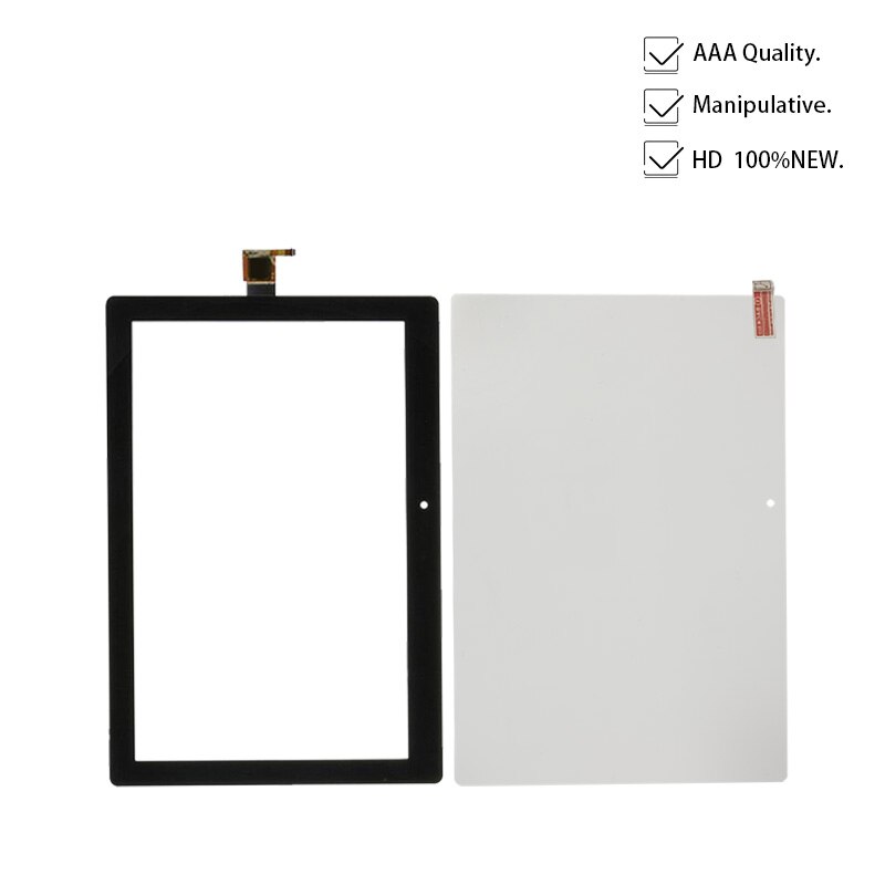 10.1 ''Tablet Touch Screen Voor Lenovo Tab 2 A10-30 YT3-X30 X30F TB2-X30F TB2-X30L Touchscreen Panel Voor Glas Sensor: Black and glass film