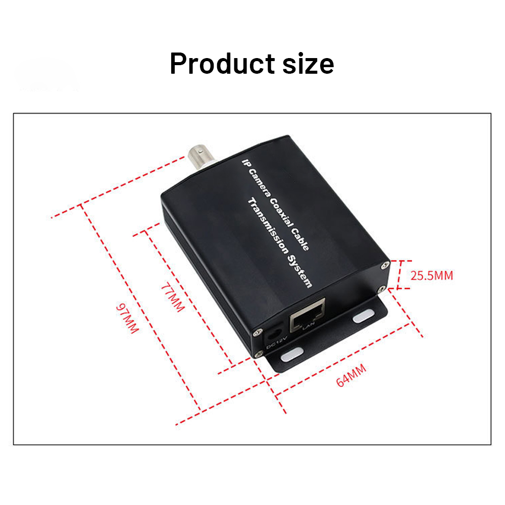 IP/POE über Koax-EOC-Konverter, IP-Netzwerk zu RG59 BNC Koaxial-Absender-Verlängerung zur Aufrügestochen von Analog-zu-IP-Sicherheitssystem