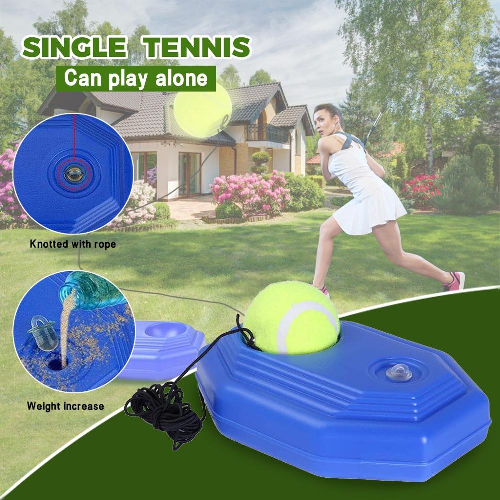 Tennis Praxis Trainer Heavy Duty Tennis Training Aids Werkzeug Mit Elastischen Seil Ball Rebound Tennis Trainer Sparring Gerät