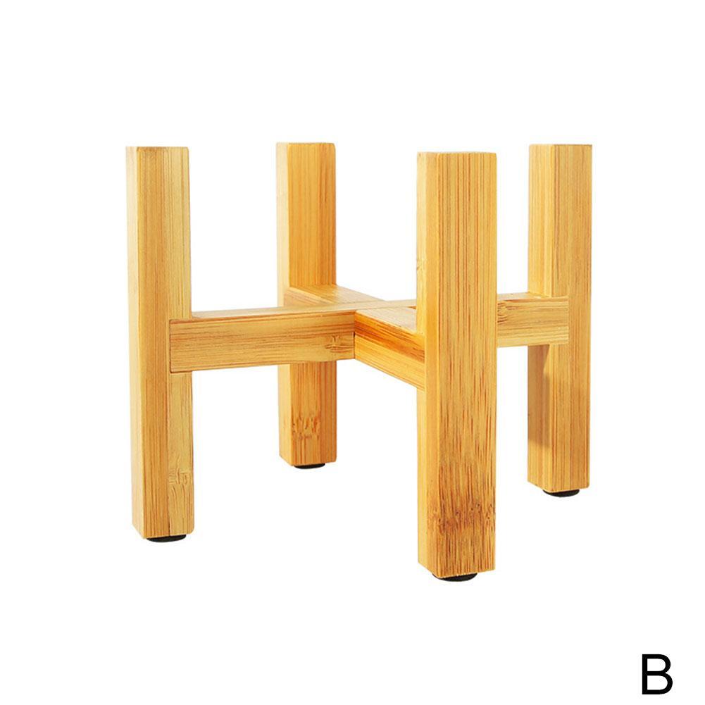 Maceta de madera multifuncional, soporte de pie para flores, soporte para bonsái, estante de exhibición para plantas de jardín, decoración del hogar: B