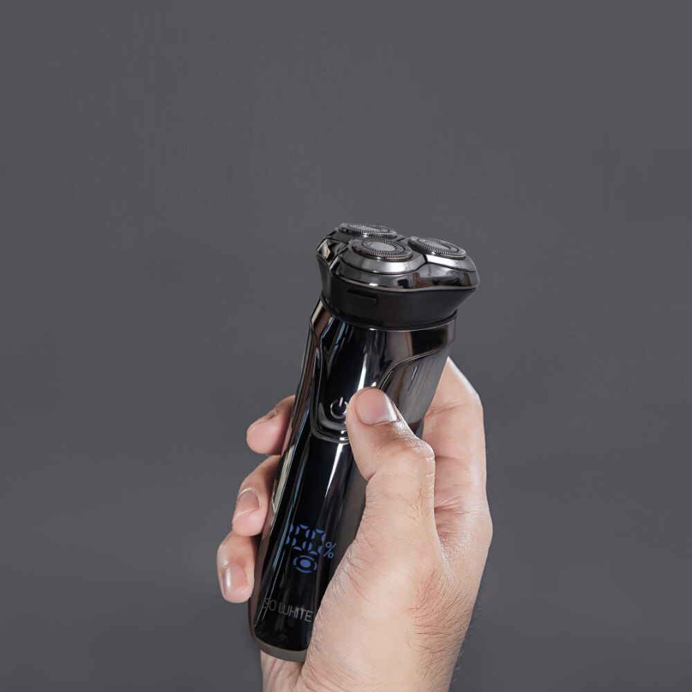 Rasoio da barba elettrico così bianco ES03 originale 3 testa rasatura a secco a umido modalità lavabile comodo pulito indicatore di carica rapida USB a 2 marce