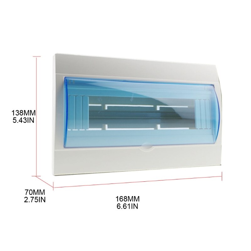 4-6 Ways Plastic Distribution Box Transparent Lid Power Distribution Protection Box For Miniature Circuit Breaker 87HA: 5-8ways