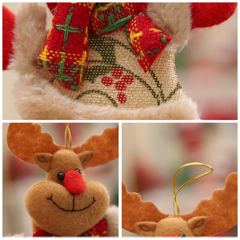 Hyvää joulua koristeet tee itse joulu joulupukki lumiukko puu riipus nukke ripustettava koriste kotiin noel natal onnellista vuotta