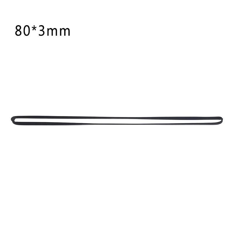 3mm Wide Flat Drive Belt Turntable Rubber Belt Replacement for LP Vinyl Record Player Walkman Phono Belt-Driven Turntables: 80mm