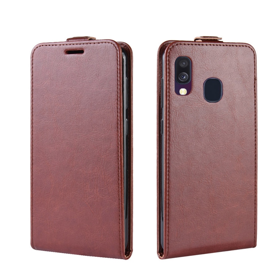 For Samsung A40 Case on samsung A40 SM-A405FD Case Flip 5.9" Leather Vertical Book Case for SAMSUNG Galaxy A40 A 40 A405 Cover