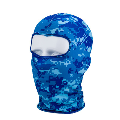 Motorrad Gesicht Masken Motorrad Kopfbedeckungen Volle Gesicht Maske Sommer Atmungsaktiv Motorrad Sonne-schutz Sturmhaube: Marine Blau