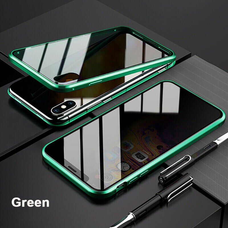 Upgraded Two Side Tempered Glass Magnetic Adsorption Privacy Case for Huawei P30 Pro P20 Pro Honor 20 Pro Nova 5 Magnetica Cover: For huawei p20 pro / Green