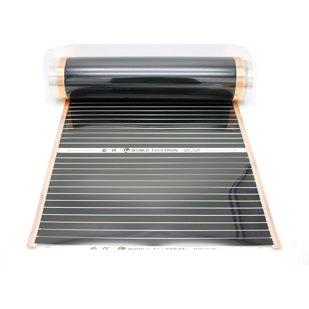 5m2 Floor Infrarood Carbon Verwarming Film 230V Elektrische Korea Carbon Film Heater 50 Cm 80 Cm 100 Cm Breedte