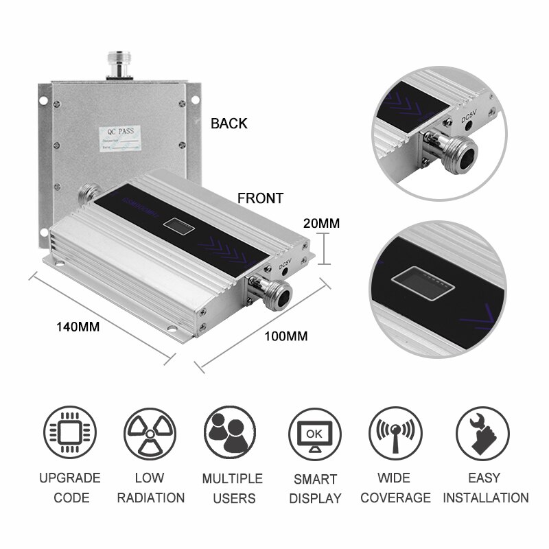 GOBOOST GSM 900 2G Cellular Signal Amplifier Mini LCD Display Cell Mobile Phone Payload Signal Internet Communication Repeater