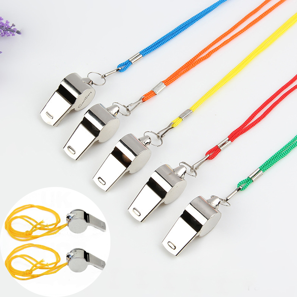 EMVANV Metal Outdoor Indoor Basketball Referee Stainless Steel Whistle (Random)