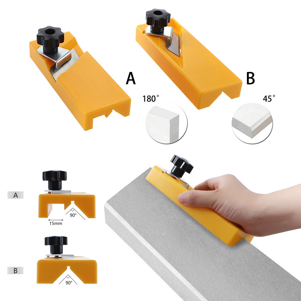 40Gypsum Board Hand Plane ABS Plastic Plasterboard Planing Tool Flat Square Drywall Edge Chamfer Woodworking Tool