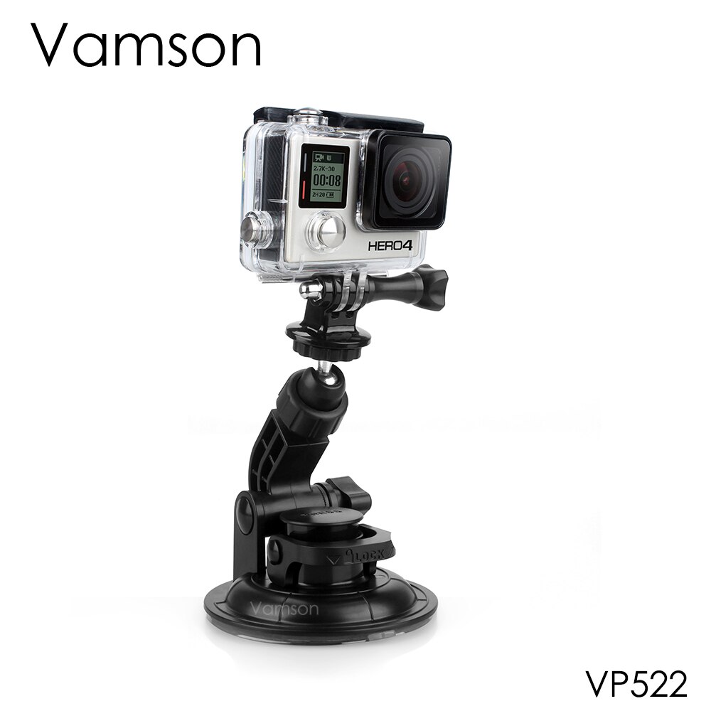 Vamson voor GoPro 7 Accessoires Auto Zuignap Statief 9CM Diameter Base Mount Voor Go pro Hero 6 5 4 voor SJ4000 voor Xiaomi VP522