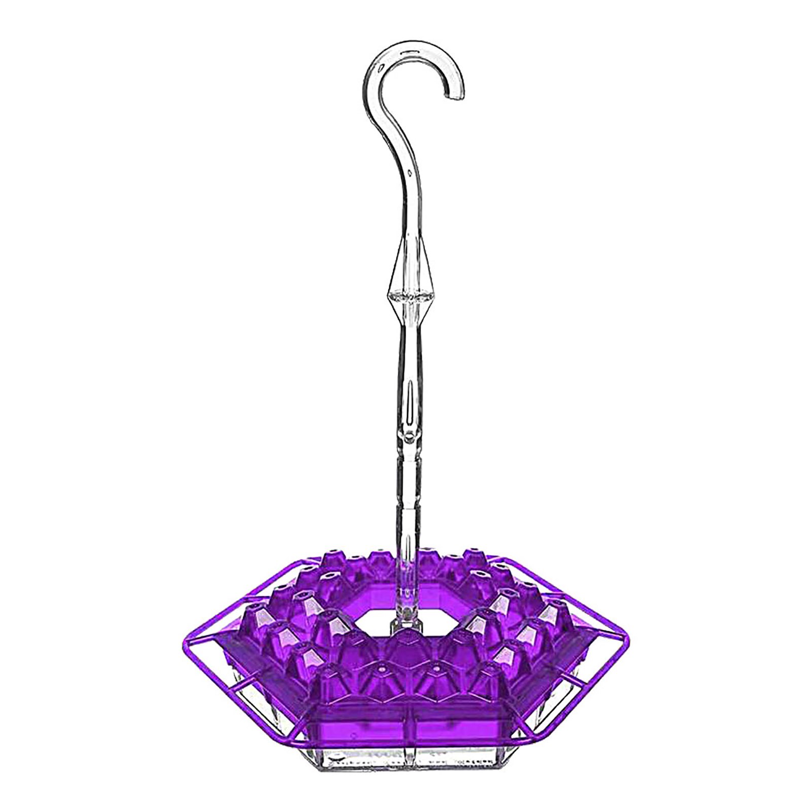 Mangeoires d'extérieur pour colibris, 30 Ports d'alimentation, fenêtre suspendue, mangeoire pour oiseaux sauvages, pour jardin extérieur, décoration de cour, tôlerie intégrée: Violet