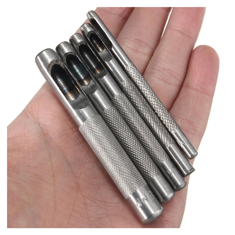 Herramientas para perforar cuero, juego de 5 tamaños, perforadora de cuero, perforadora hueca, cinturón, 3,0mm-7mm para ropa y lona