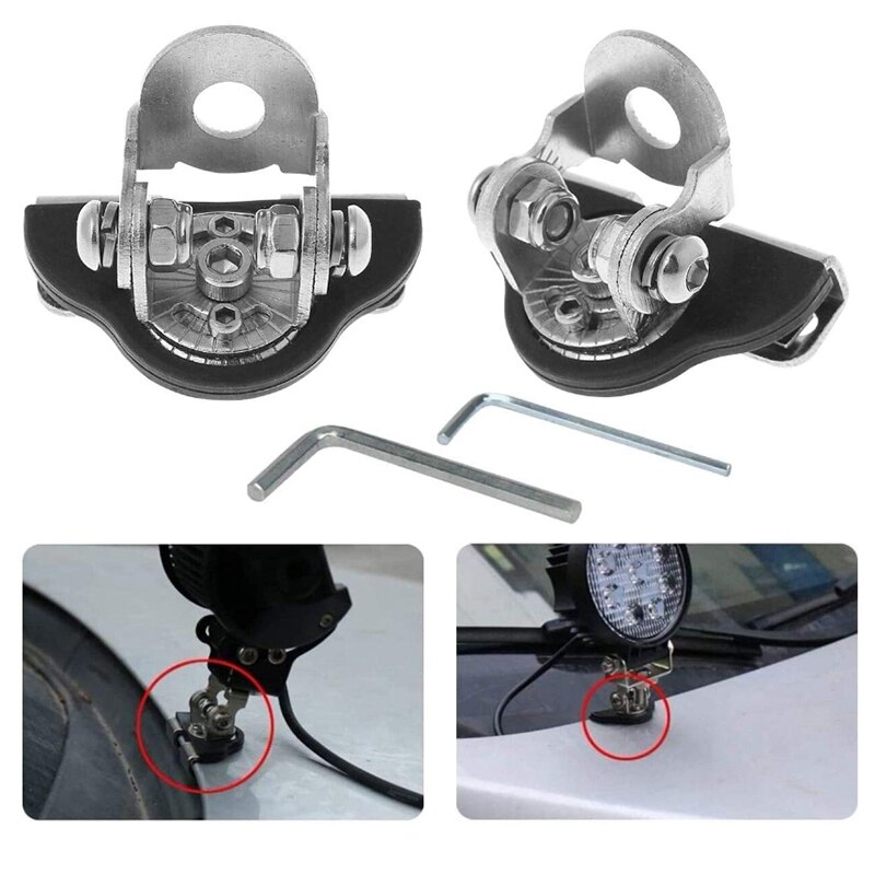 LED Light Bar Clamp Mounting Kit Hood Led Work Light Bar Mount Bracket Clamp Holder for Offroad Led Work Light Bar