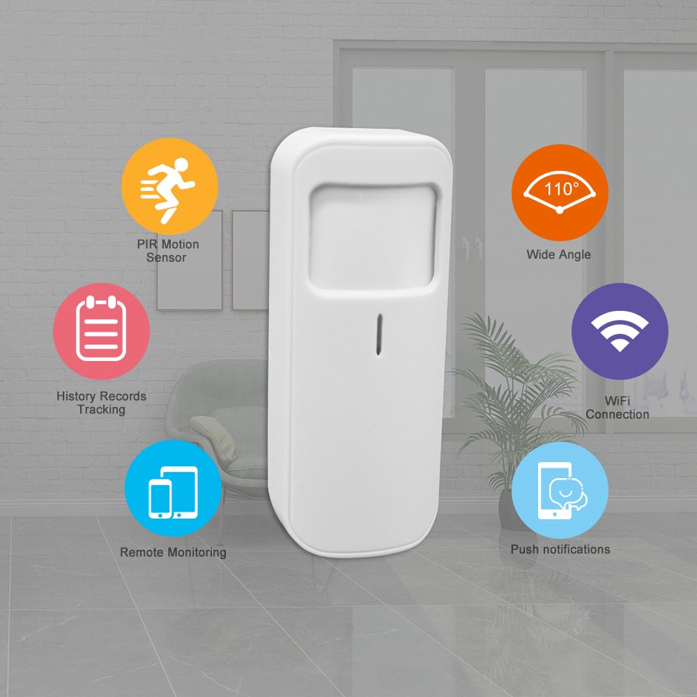 Wifi pir bewegingsmelder beveiliging inbraakalarm sensor draadloze passieve infrarood detector tuya app bediening smart home