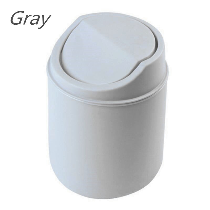 Prullenmand Slaapkamer Opbergdoos Plastic Prullenbak Thuis Desktop Tafel Afvalbak Badkamer Vuilnis Mand Voor Keuken Mini: Grey