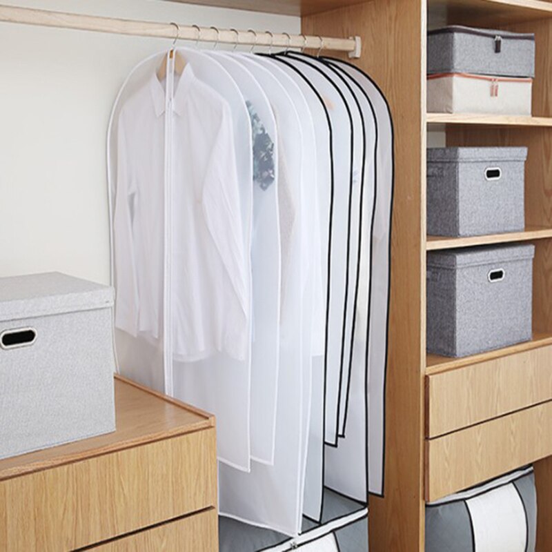 Clothes Dust Cover Storage Bag Transparent Suit Coat Coat Dust Jacket Waterproof Household Wardrobe Storage Jacket Clothing Box