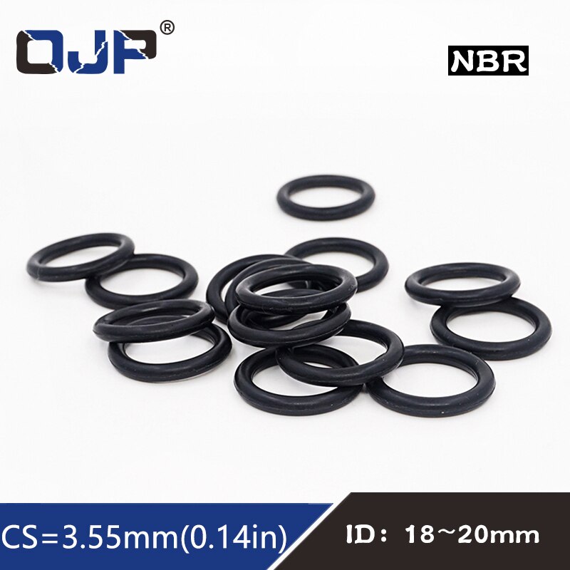 50 Stks/partij Rubber Ring Nbr Afdichting O-Ring Nitril CS3.55mm ID18/19/20*3.55Mm Ring Seal Olie ring Olie Weerstand Slijtage Pakking Washer