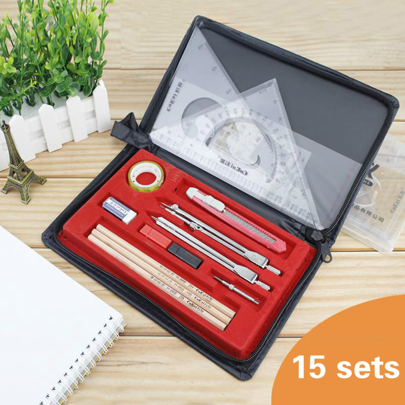 Tekening Pakket Tool Bouwmachines Instrument Ronde Set