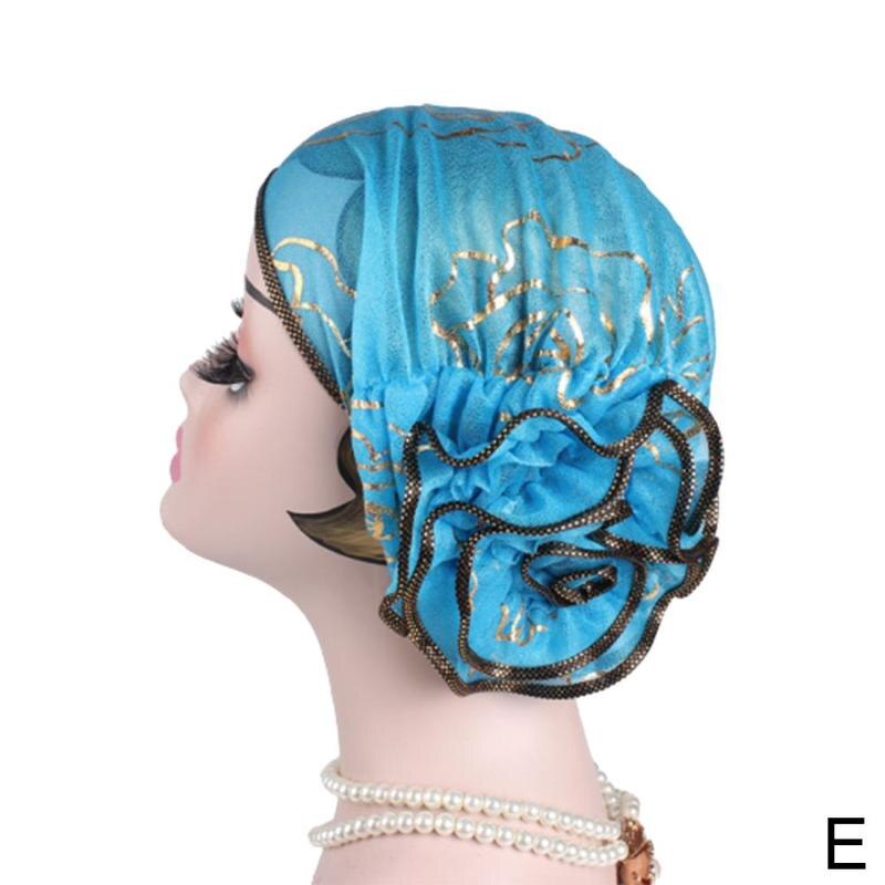 Chapeau turban à fleurs pour femme, chapeau décontracté d'été, turban musulman, turban indien, rétro, étiré, floral: Et