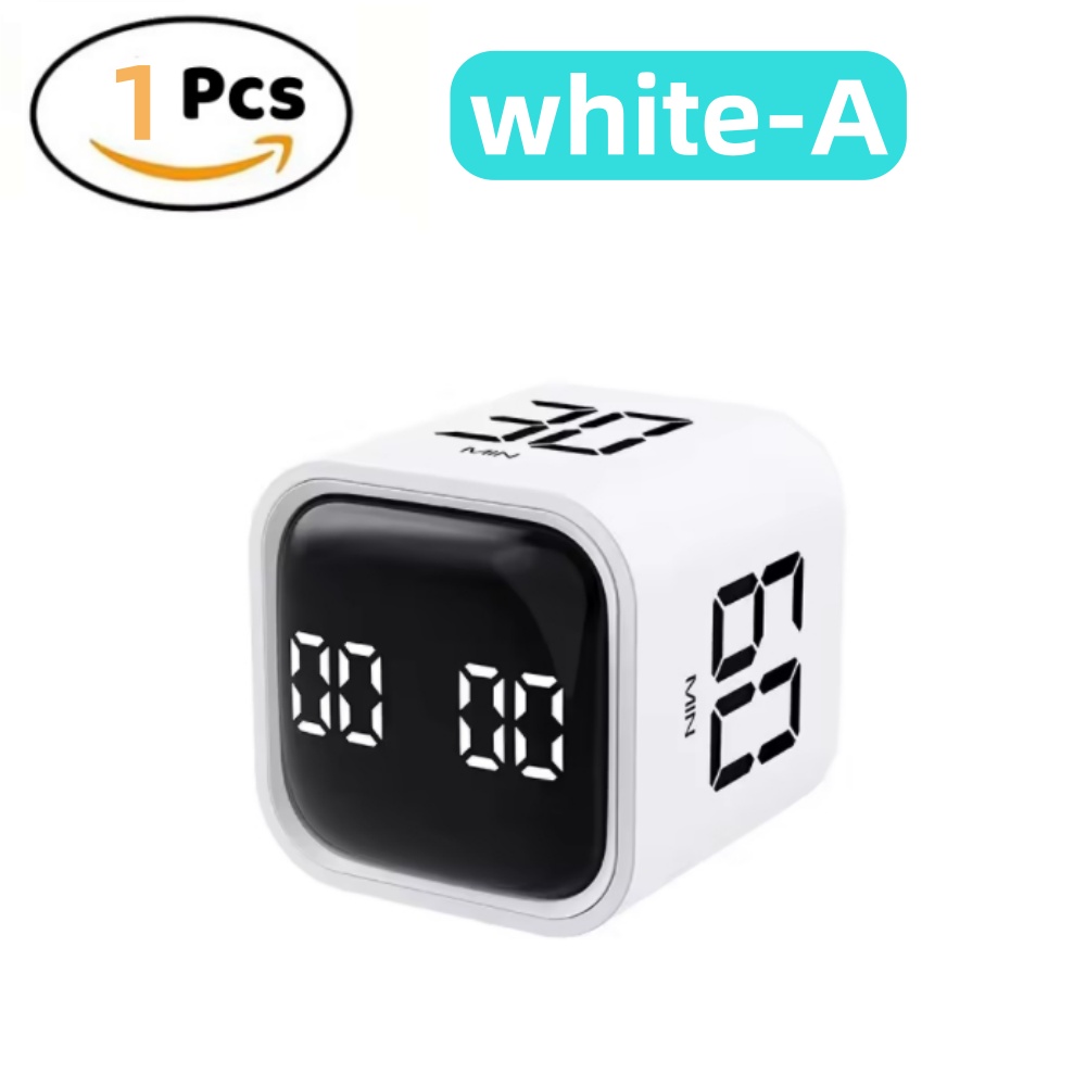 Pomodoro Timer Silent Flip Timer - Digital Visual Study Timer Clock,for Study&kitchen&Shower Cute Time Manager,5/10/25/50min: Red