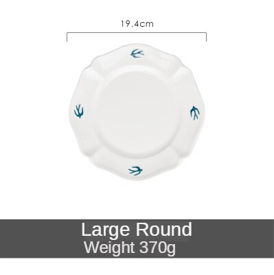 6/8/9 tommer keramiske middagstallerkener i japansk stil relief sluge desserttallerken kagefad restaurant husholdnings køkkenudstyr: Stor runde