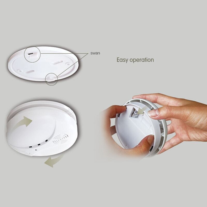 43hz trådlös brandvarnare för brandvarnare för  g18 w18 gsm wifi-säkerhet hemlarmsystem automatiska larmsystem