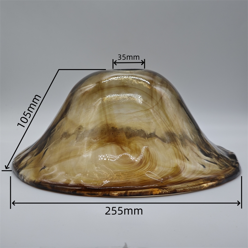 Glas Lampen schirm gepaart mit allen Kupfer Lampen kopf mit Schalter DIY Pendel leuchte Lampen schirm verdickt transparentes Braun glas: Rosa