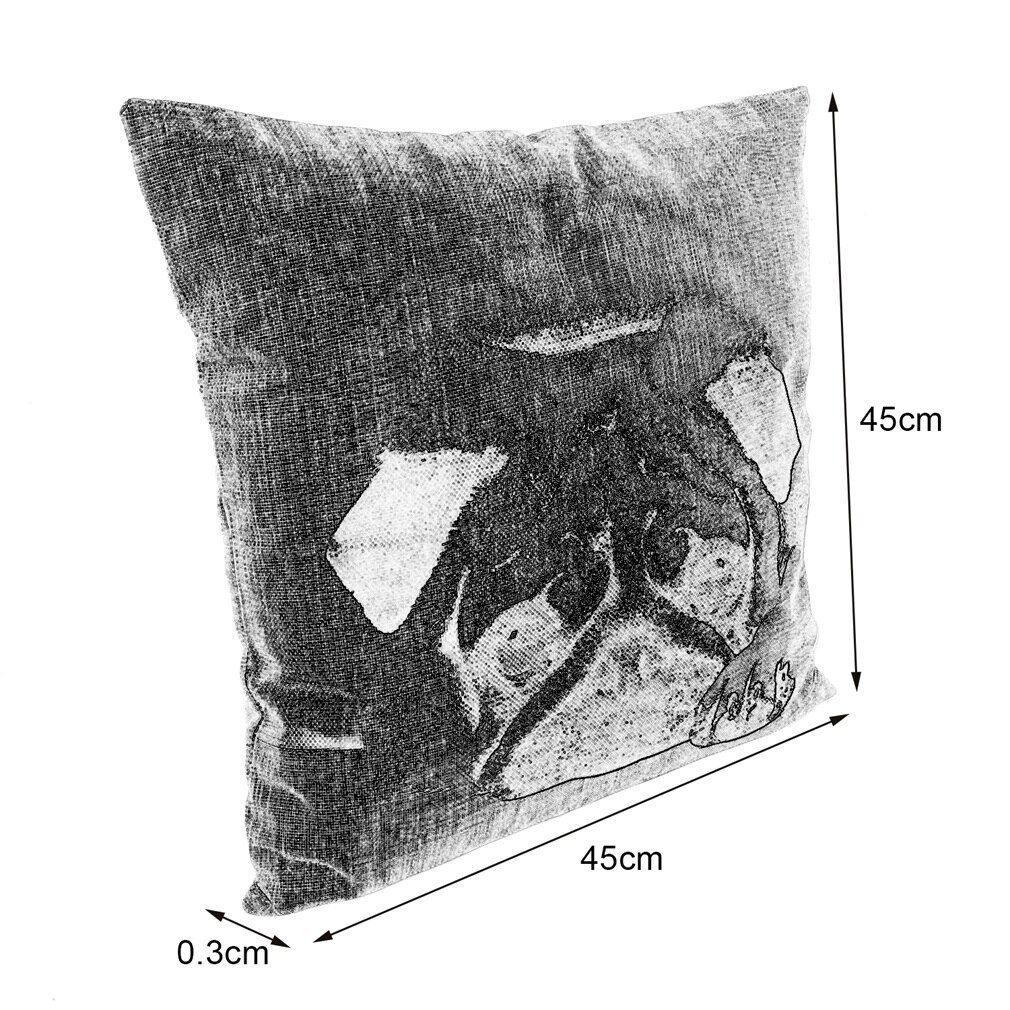 Sjovt dejligt dyr hundemønster kontor sofa pudebetræk bomuld linned dekorative puder pudebetræk 45 x 45cm