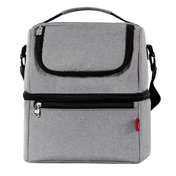 DENUONISS-fiambrera térmica para niños, bolsa de comida, Picnic, bolso, fiambrera aislante: Gray