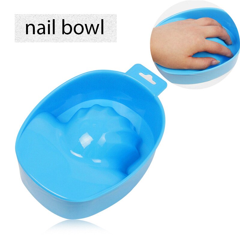 Plastik stor størrelse nail art håndvaskfjerner suge af neglegel lakskål gør-det-selv-salon negle spabad manicure værktøj