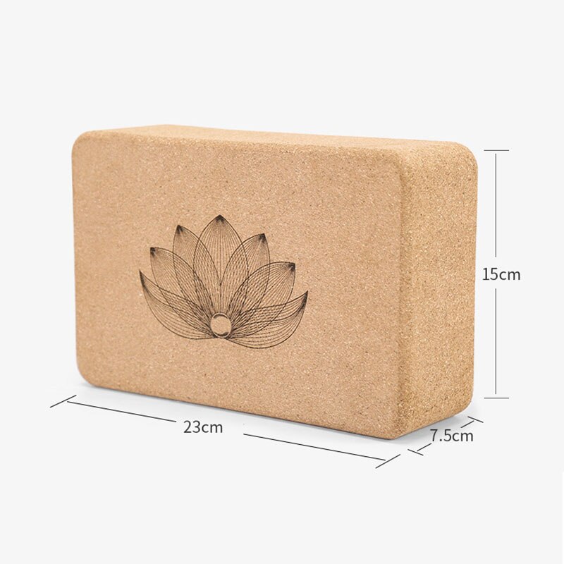 Yogablok van kurk met hoge dichtheid, schuimblokken voor yoga, pilatesapparatuur, yogakubussen, fitnessapparatuur, fitnessapparatuur, sportuitrusting
