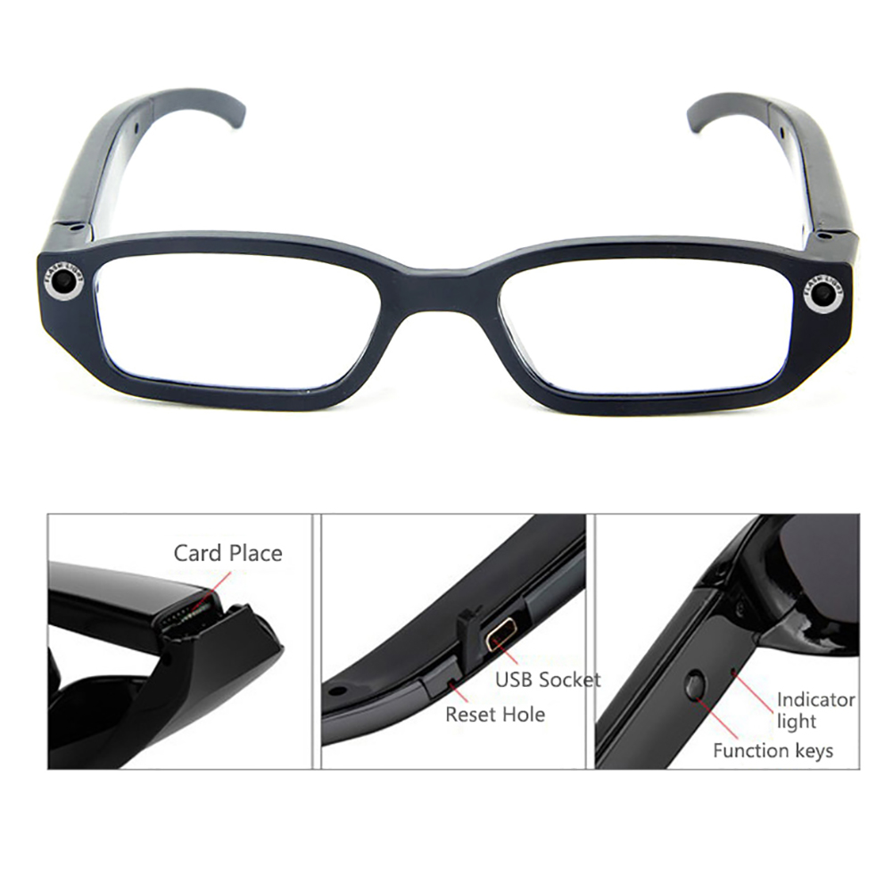 Smart 1080p hd video kørsel rekord briller udendørs sport mænd kvinder universal smart kamera briller briller videokamera
