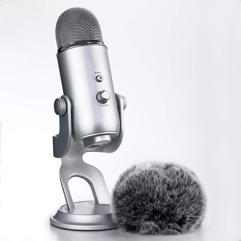 Microfono peloso parabrezza-Mic Wind Cover filtro in pelliccia come copertura in schiuma per Blue Yeti, Blue Yeti Pro microfono a condensatore Usb