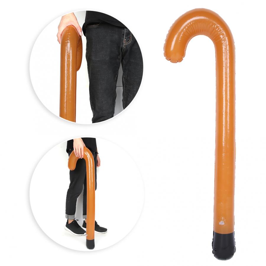 Halloween randig pvc uppblåsbar sprängkäpp käpp käpp krycka kostym fest snygg tillbehör jul x'mas festival krycka