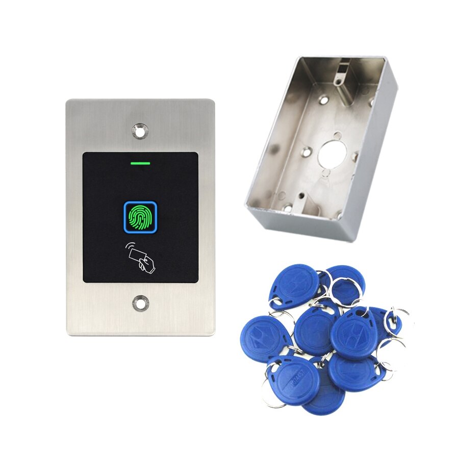 Embedded Biometric Door Lock Proximity Access Control Metal Fingerprint Card Reader RFID EM Card: reader base tags