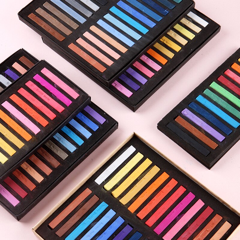 Marie&#39;s Painting Crayons Soft Pastel Set Square Pastels Chalks Square Artist Pastel Set Box of 12/24/36/48 Assorted Colors