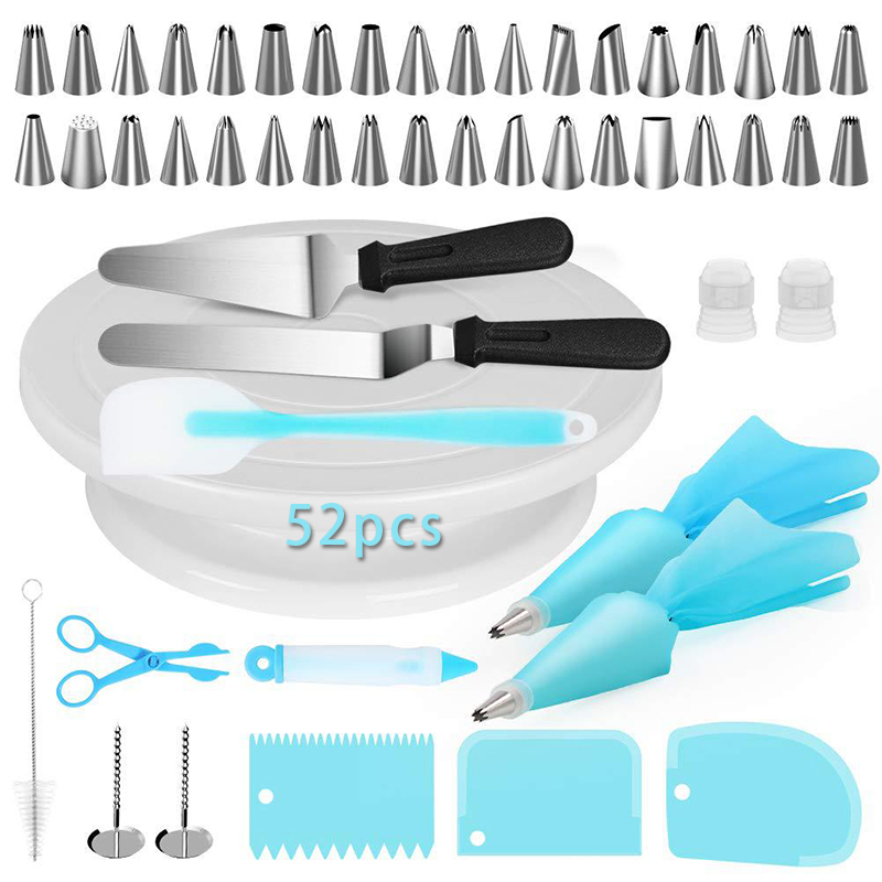 Cake Decorating Tools Turntable Kit 137pcs Sets Baking Tool Piping Nozzle Piping pastry Bag Bakeware Baking kitchen Cake Mold